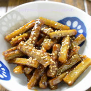 ご飯が進む【甘辛ごぼう】お弁当にも！｜３step米粉レシピ
