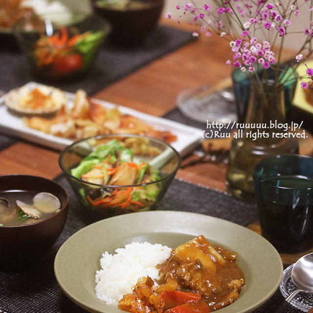 【献立】カレーなど。～人間ドックの結果発表。卵を食べてもコレステロールはあがらない模様～