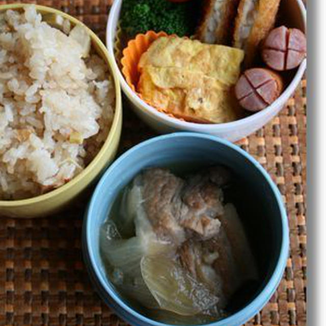 たけのこご飯＆たけのこと豚バラ肉のこってり煮