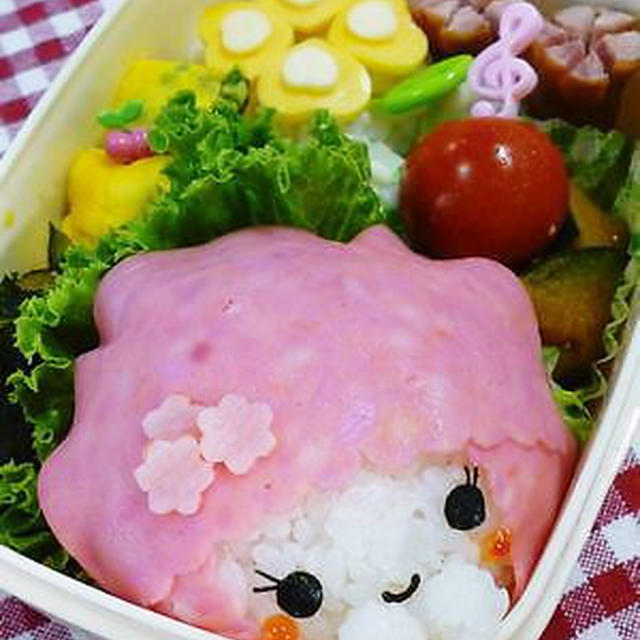 キャラ弁**モッサ頭の娘弁