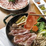 staubブレイザーで 鴨鍋・・・シメはお蕎麦で♪