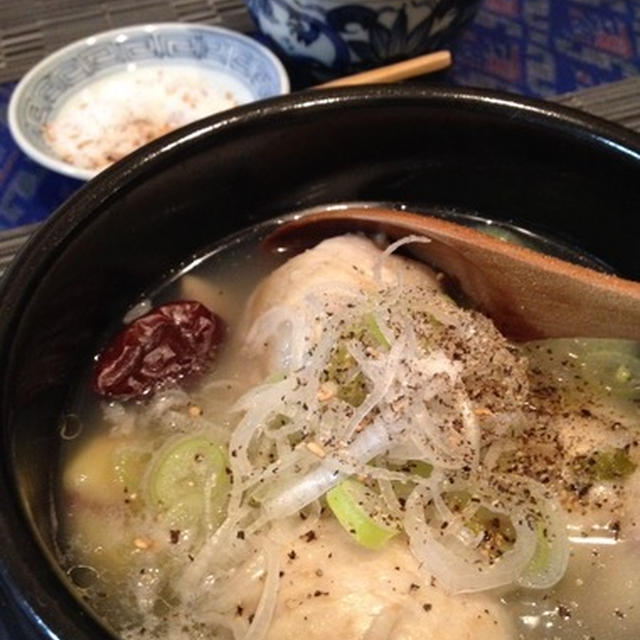 寒い日は「わが家の手羽先参鶏湯」。
