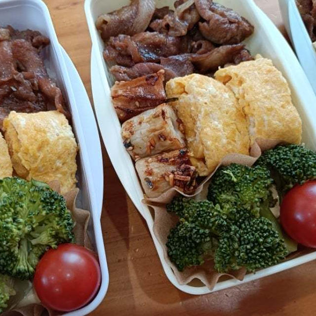 三姉妹はお弁当日でした(*^^*)次女とパン作りました