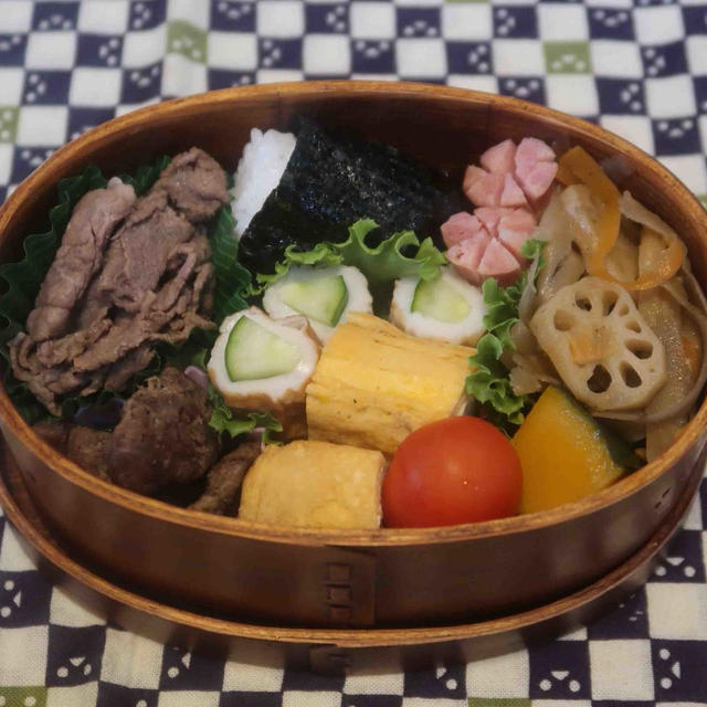 今週のお弁当いろいろと　秋分の日：季節の押絵♪