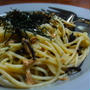 混ぜるだけ～。塩昆布とツナの和風パスタ。