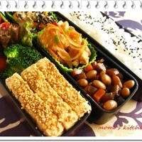 【簡単＆ヘルシー♪鶏の松風焼き〜昨日のお弁当】