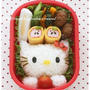 つくれぽ100人♡リンゴを持ったキティちゃんのお弁当＊キャラ弁