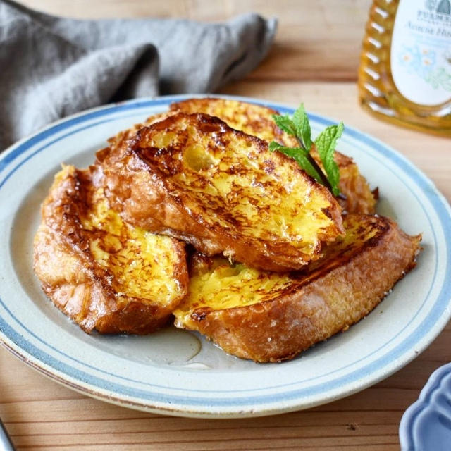 カリとろ 至福の朝食 私のフレンチトースト 漬け込み２分 By 長田知恵 つき さん レシピブログ 料理ブログのレシピ満載