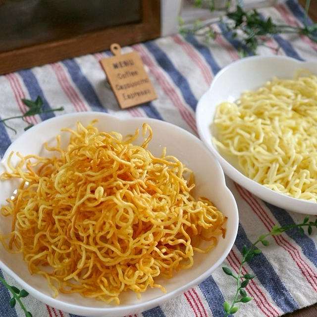 餡かけ焼きそば～揚げそばが高かったので『焼きそば』で作ったらサクサクスナック菓子みたい♪自転車の方4度（よたび）ｗ