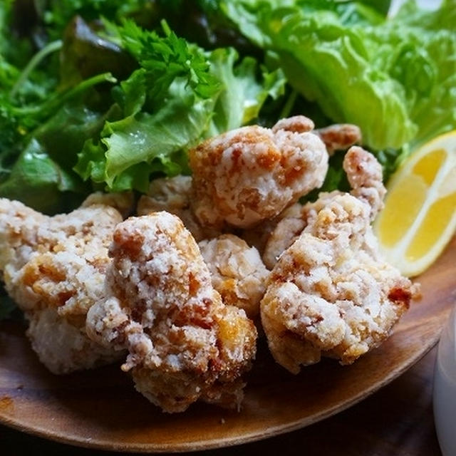 鶏のから揚げ　かきたま汁
