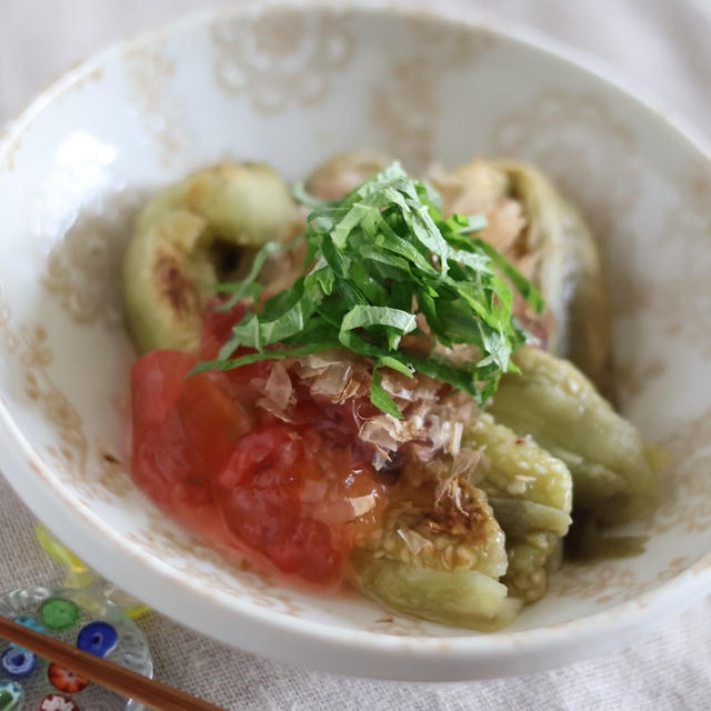 夏バテ防止に◎【梅肉とおかかの冷やし焼きなす】さっぱり味で食欲アップ！｜#PR#伊那食品工業#かんてんぱぱ