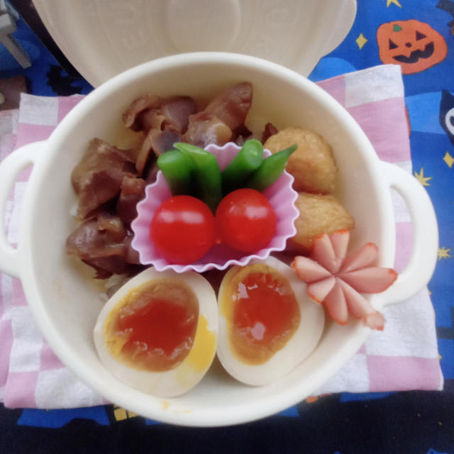 砂肝煮と味玉丼弁当〖のっけ弁当〗