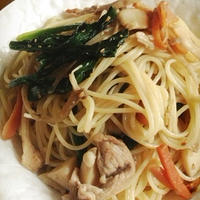【ウチご飯】常備菜で作る和風パスタ♪