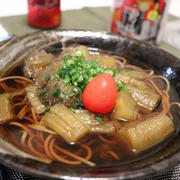 ★とろっと焼きナスで美味しい『なす蕎麦』・#そば派・うどん派どっち