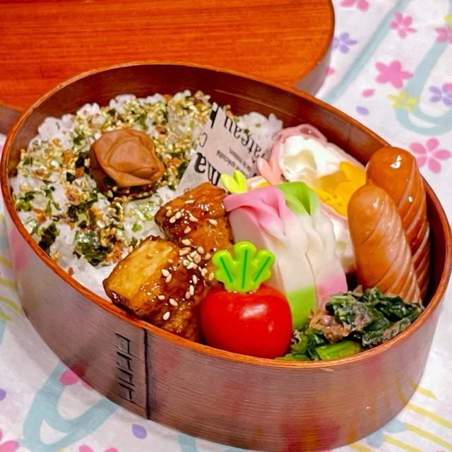 【お弁当】レンジで2品!!!!!メインはトトの好きなおかずで簡単弁当