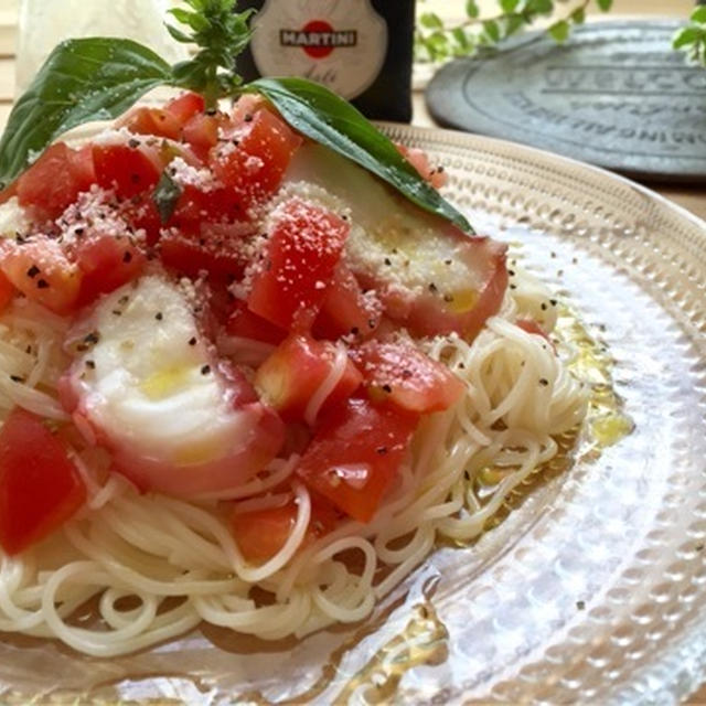 【簡単】【時短】素麺de冷製トマトのカッペリーニ