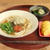 冷凍うどんで簡単献立（菜の花梅うどん）