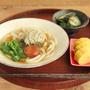冷凍うどんで簡単献立（菜の花梅うどん）