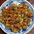 レンコンの味噌オイスターソース炒め＆ほうれん草グラタン