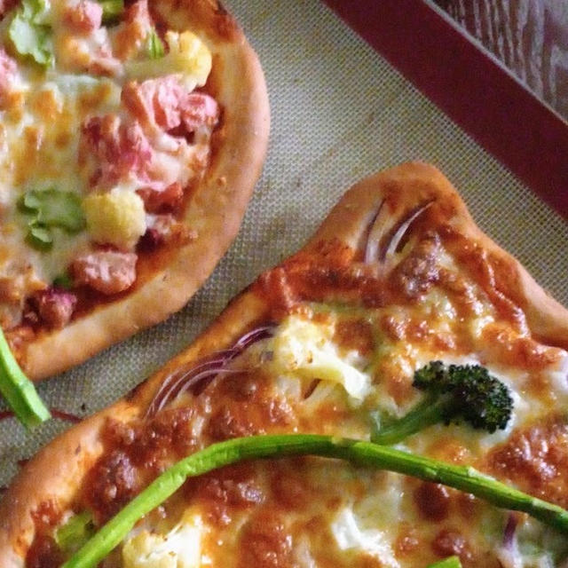 ビーツのポテトサラダで桜色💗の初心者でも簡単手づくりピザ