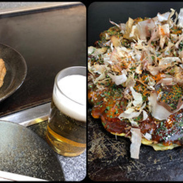 我慢出来ずお好み焼き屋へ