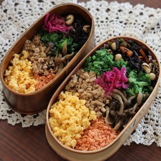 そぼろ弁当 ✿ 昨日の晩ご飯♪