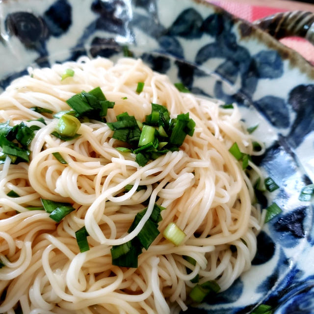 ～そうめんバリエーションを増やそう！～ニラオイスターあえそうめん