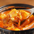 カレー豆腐鍋　、　トマト水煮缶詰と玉ねぎで節約レシピ