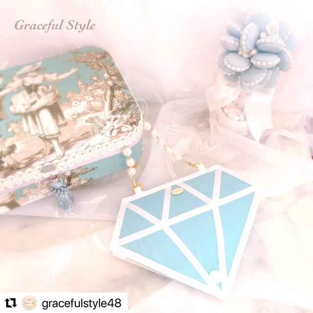 ダイヤモンドマスクケース♡どこにもない可愛いバッグチャームにしたいくらいのマスクケースです...
