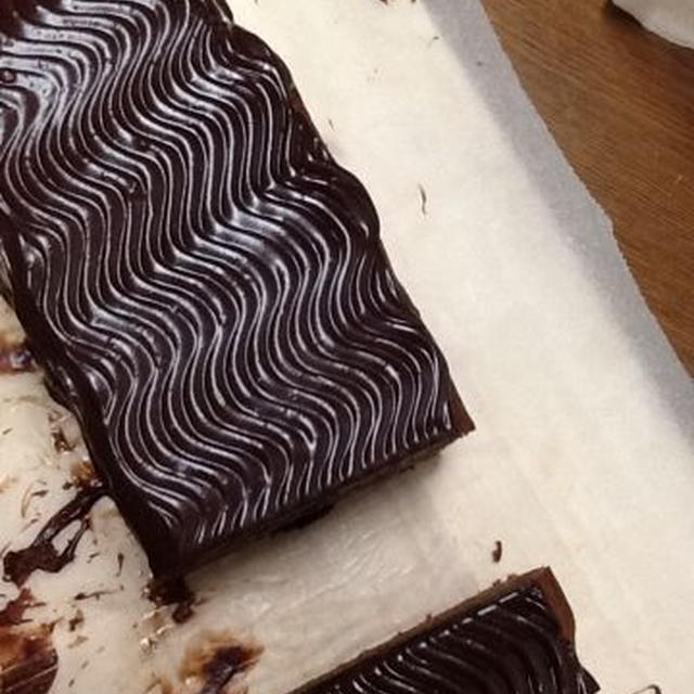 作ってる最中のチョコレートケーキ