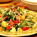Mizuna & Italian Salami Salad Tomato Dressing