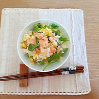 まろやか酢で焼き鮭と卵の簡単ちらしご飯