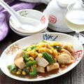 【動画あり】鶏むね肉とコーンとピーマンの中華風炒め物