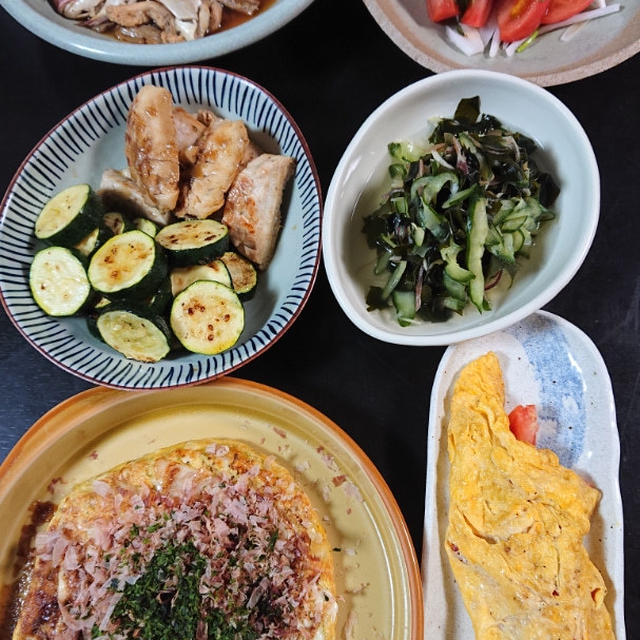 残り物その他で夕飯とアベノマスク