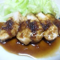 鶏むね肉の甘辛ソースでクローブ風味
