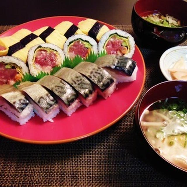 体調不良で手抜き晩御飯・・・お寿司買っちゃった（笑）