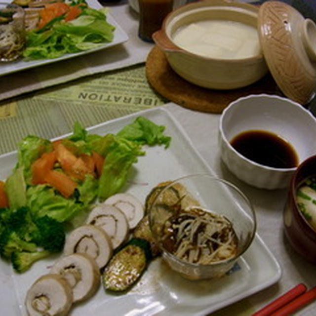 鶏ハムプレート＆とろける湯豆腐☆