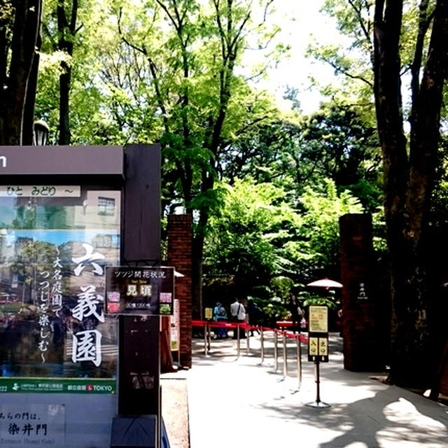 六義園のつつじと、桜キッチンカフェのシュークリーム