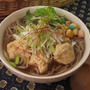 ゴボウ鶏団子蕎麦