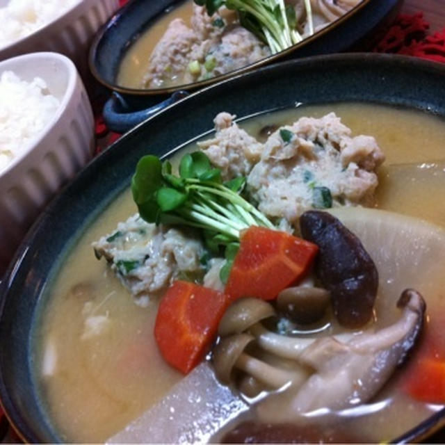 お野菜た〜ぷり つくね味噌スープ