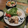 カジキのムニエル＆ポトフの晩ご飯　と　ツワブキの花♪