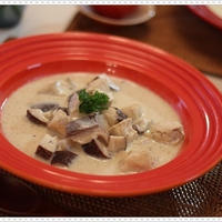 スパイス大使☆鶏肉としいたけのココナッツミルク風スープ☆