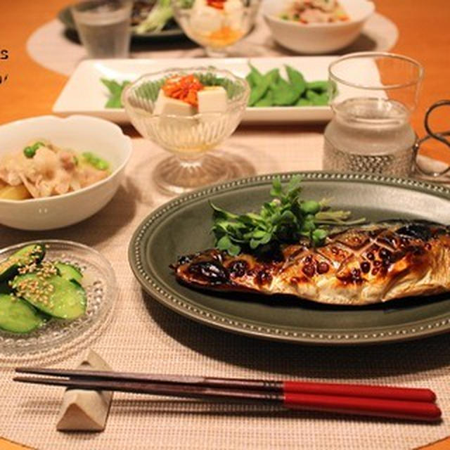 『塩鯖』とストウブで『小さいおかず』の献立。と、ビールやめました。