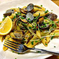 Penne Vongole with Green Onion + Mushrooms