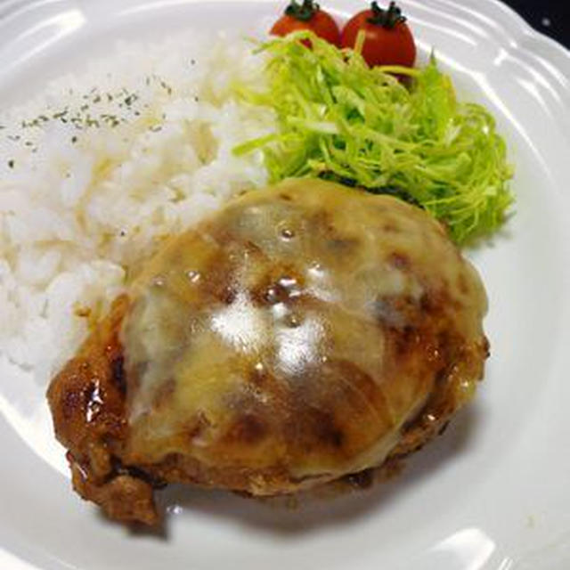 ８０ｇのひき肉で２人分のハンバーグ!!