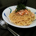 冷製・鶏の明太子マヨパスタ