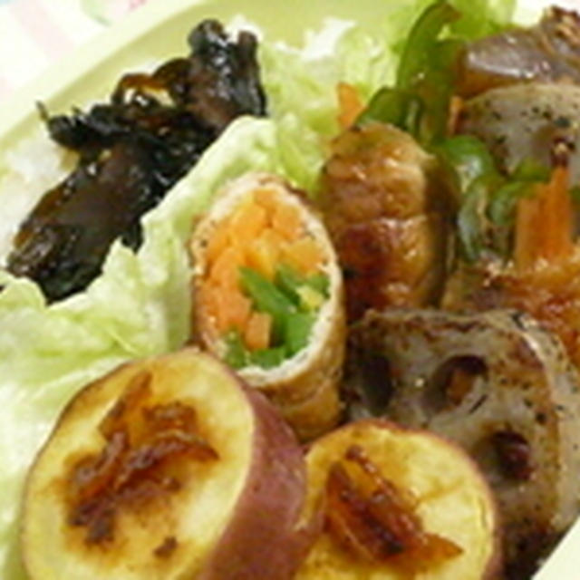 豚肉巻き弁当＆チャンプルー弁当