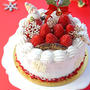グルテンフリー♪しっとりふわふわ苺のクリスマスケーキ
