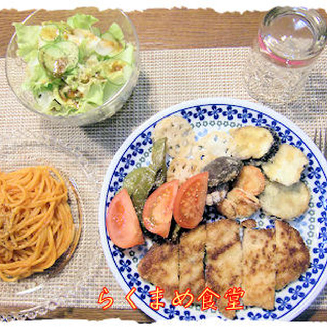 【パスタ】と【ミラノ風カツレツ】定食♪＆【杏のタルト】