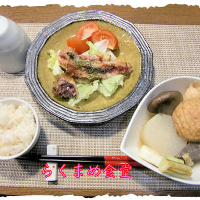 【イカ焼き】と【おでん】の定食♪